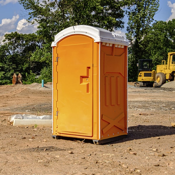 how often are the portable restrooms cleaned and serviced during a rental period in Roman Forest TX